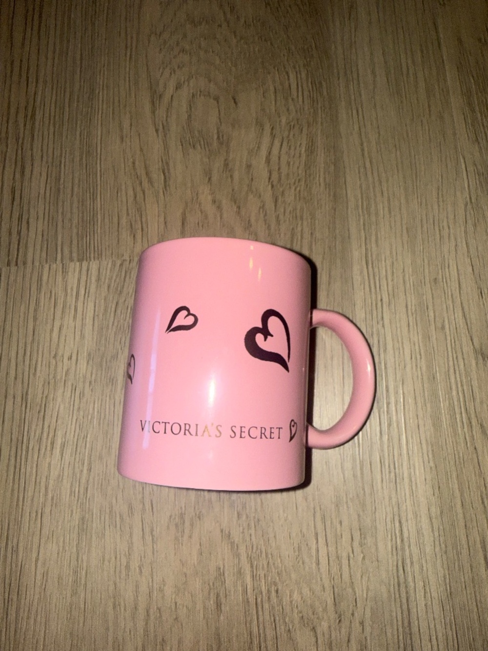Victoria’s Secret Pink Heart Coffee Mug Y2K Ceramic Cup VS Rare Collectible